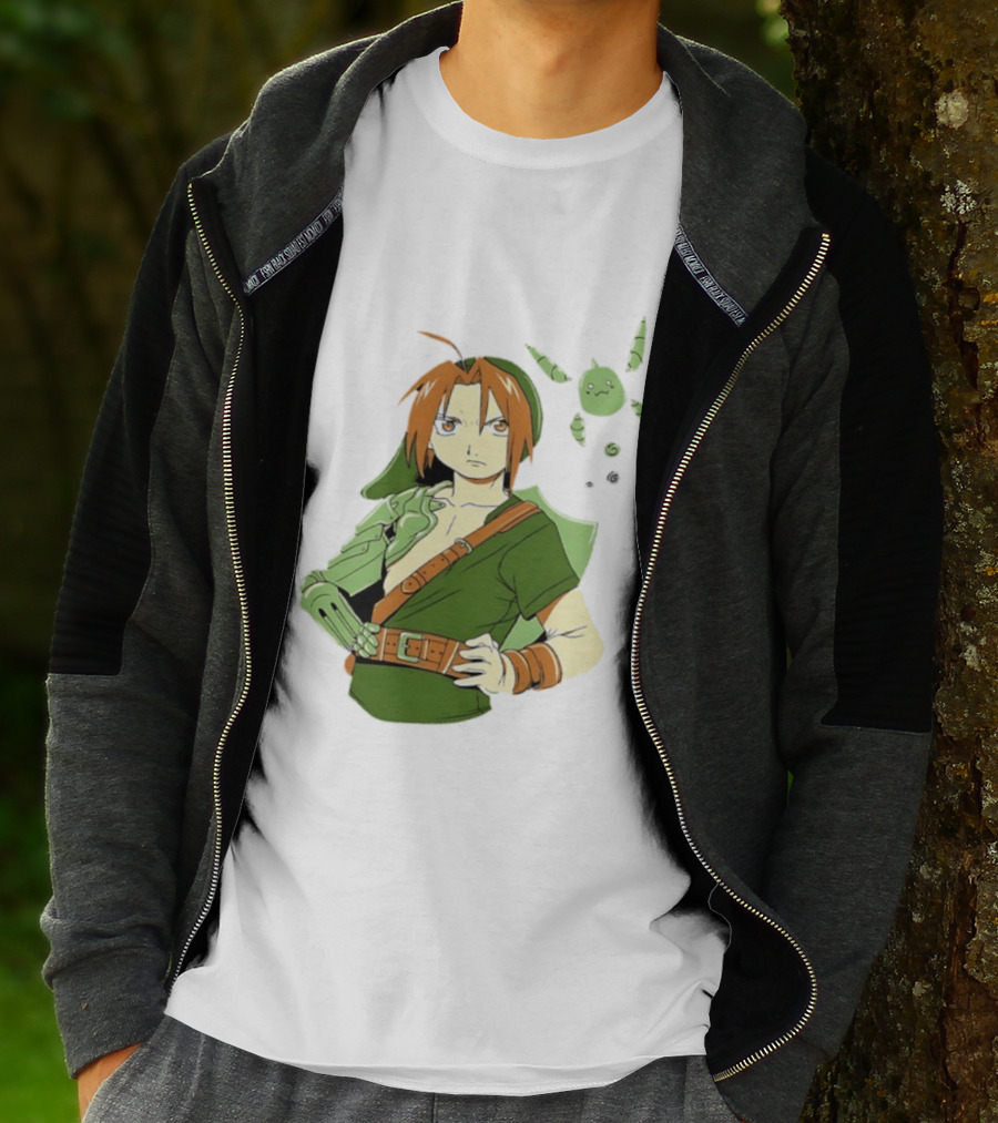 Edward Elric Crossover With Link Costume From Fullmetal Alchemist T-Shirt