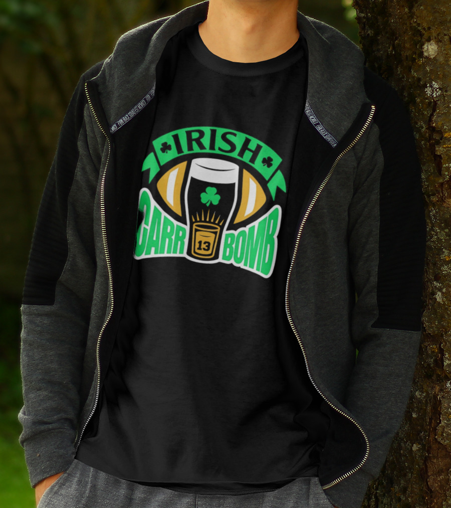 Notre Dame Fighting Irish Carr Bomb 13 Beer Pint T-Shirt
