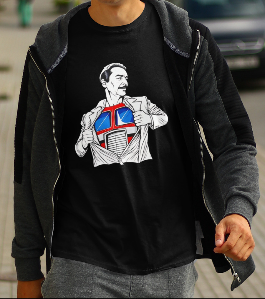 Peter Cullen Optimus Prime Clark Kent Superhero Transformation T-Shirt