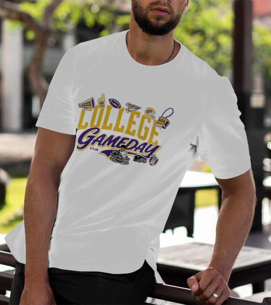 LSU Tigers College Gameday ESPN 2026 Sam Leavitt Week 1 T-Shirt