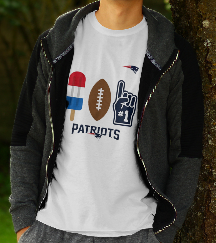 Patriots Americana Popsicle Football Number One Fan T-Shirt