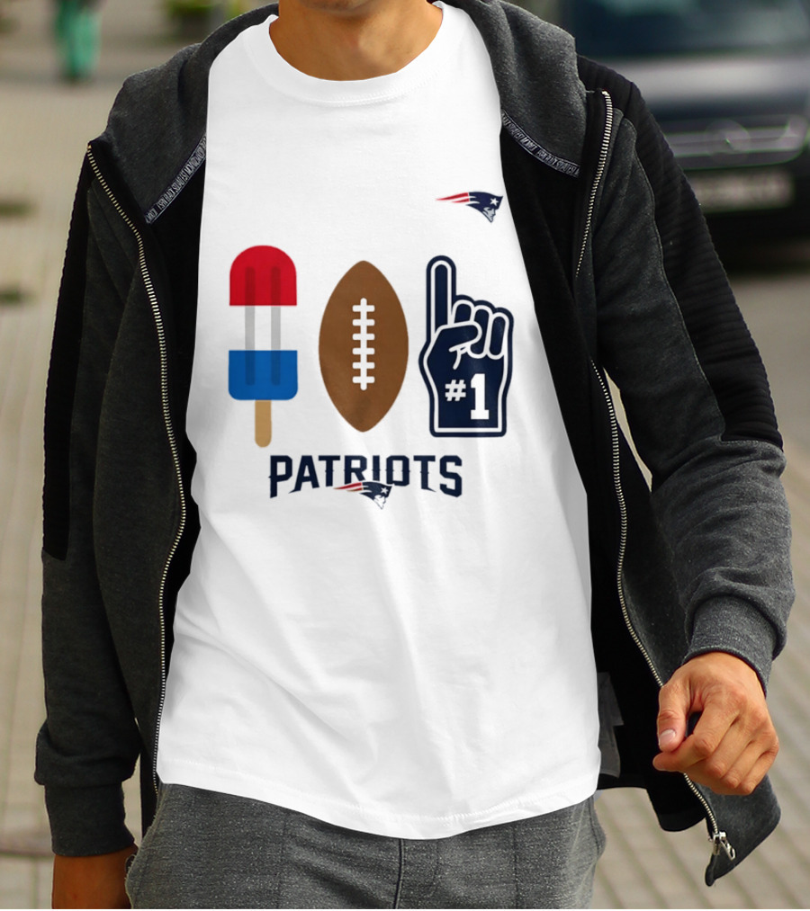 Patriots Americana Popsicle Football Number One Fan T-Shirt