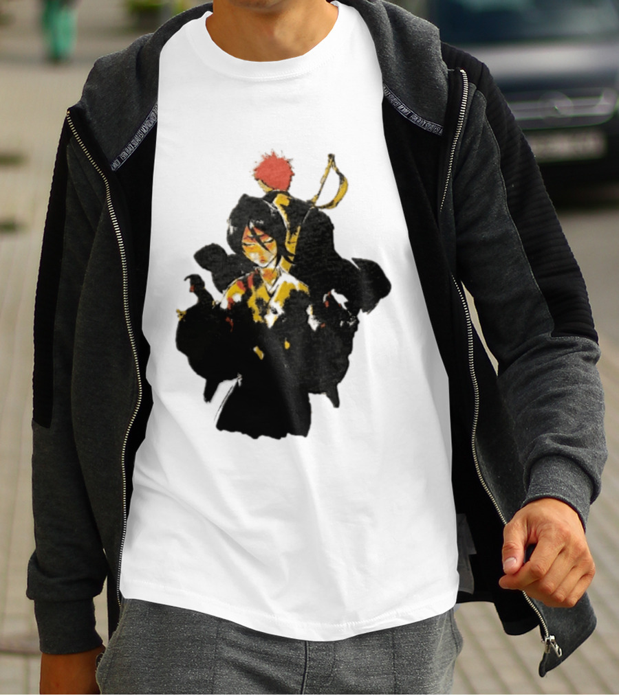 Rukia Kuchiki And Ichigo Kurosaki Spirit Battle Bleach Anime Fan Favorite Characters T-Shirt