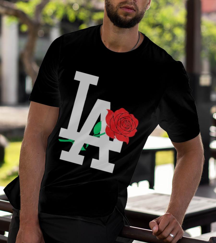 2026 Dodgers Date Night LA Rose T-Shirt