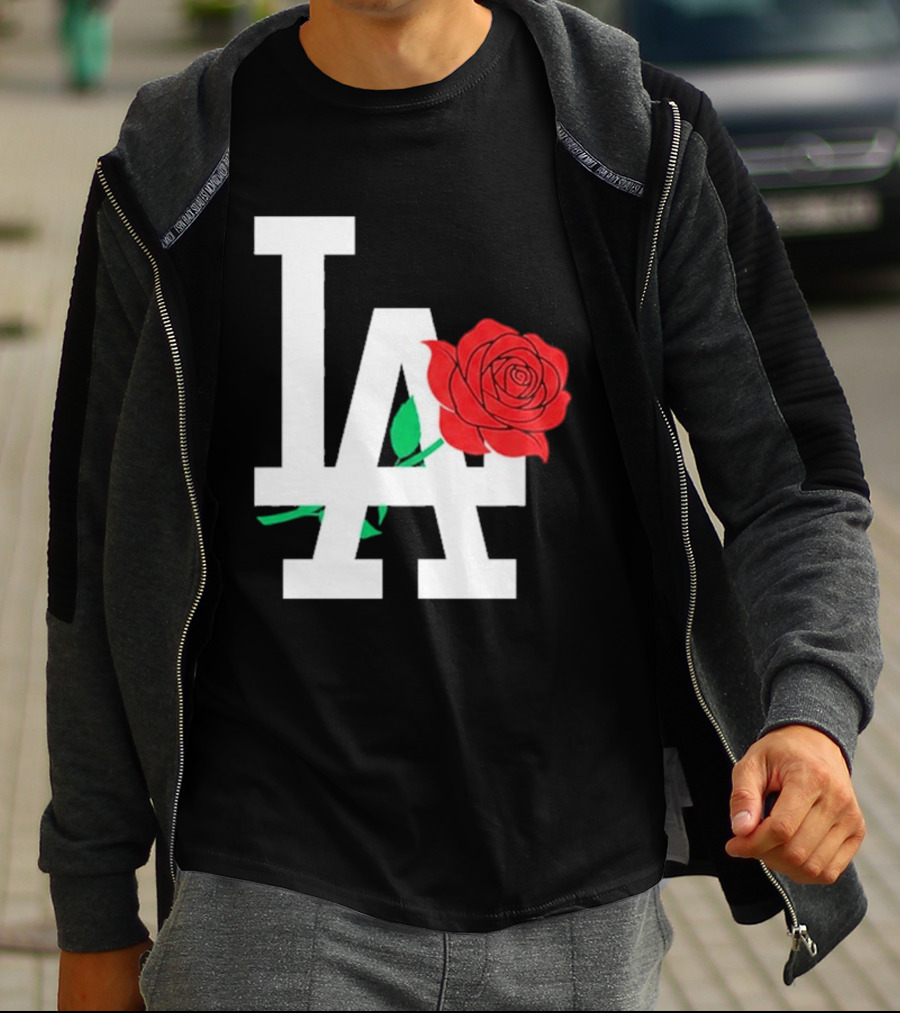 2026 Dodgers Date Night LA Rose T-Shirt