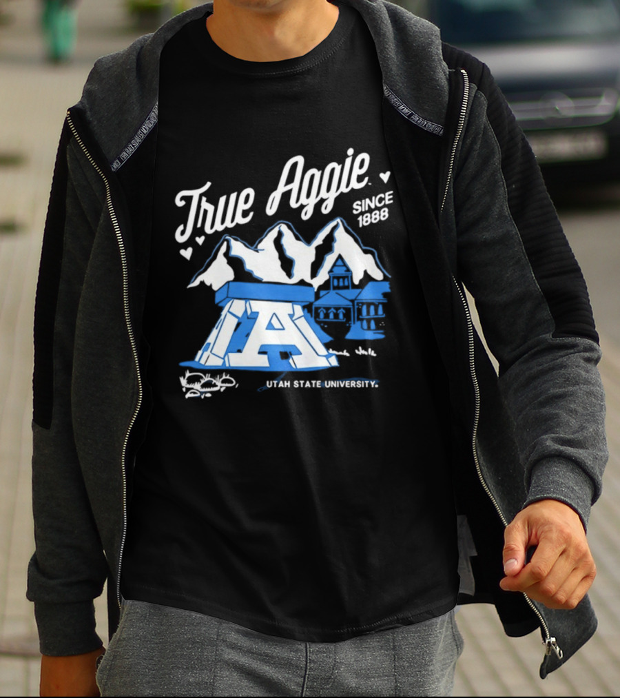 True Aggie 1888 Utah State University Heritage Iconography T-Shirt