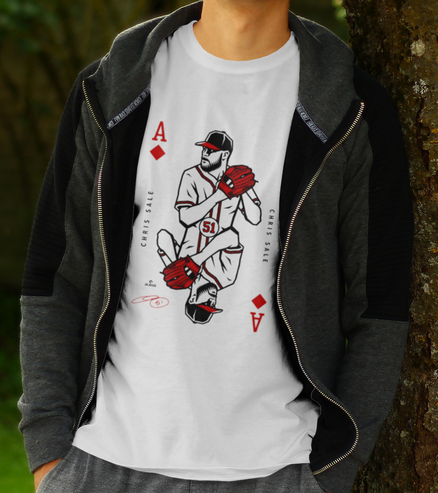 Ace Of Diamonds Chris Sale Playing Card Baseball T-Shirt