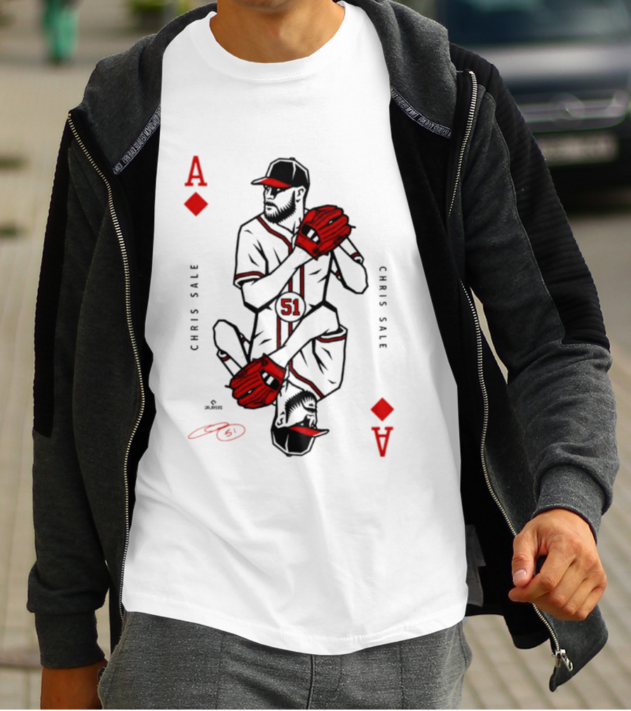 Ace Of Diamonds Chris Sale Playing Card Baseball T-Shirt
