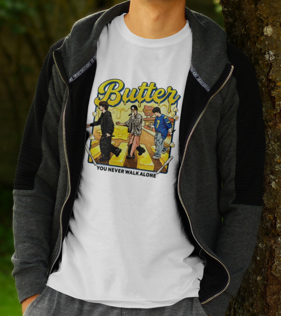 Butter BTS You Never Walk Alone Yellow Aesthetic Pop T-Shirt
