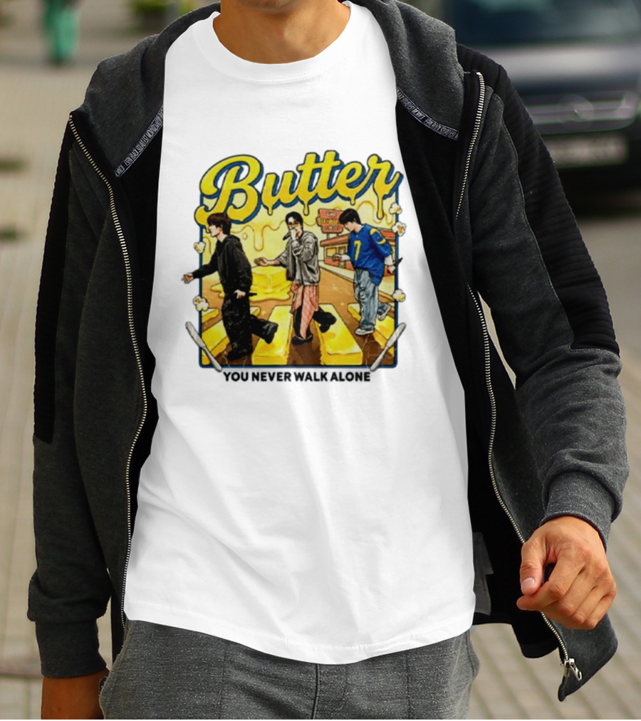 Butter BTS You Never Walk Alone Yellow Aesthetic Pop T-Shirt