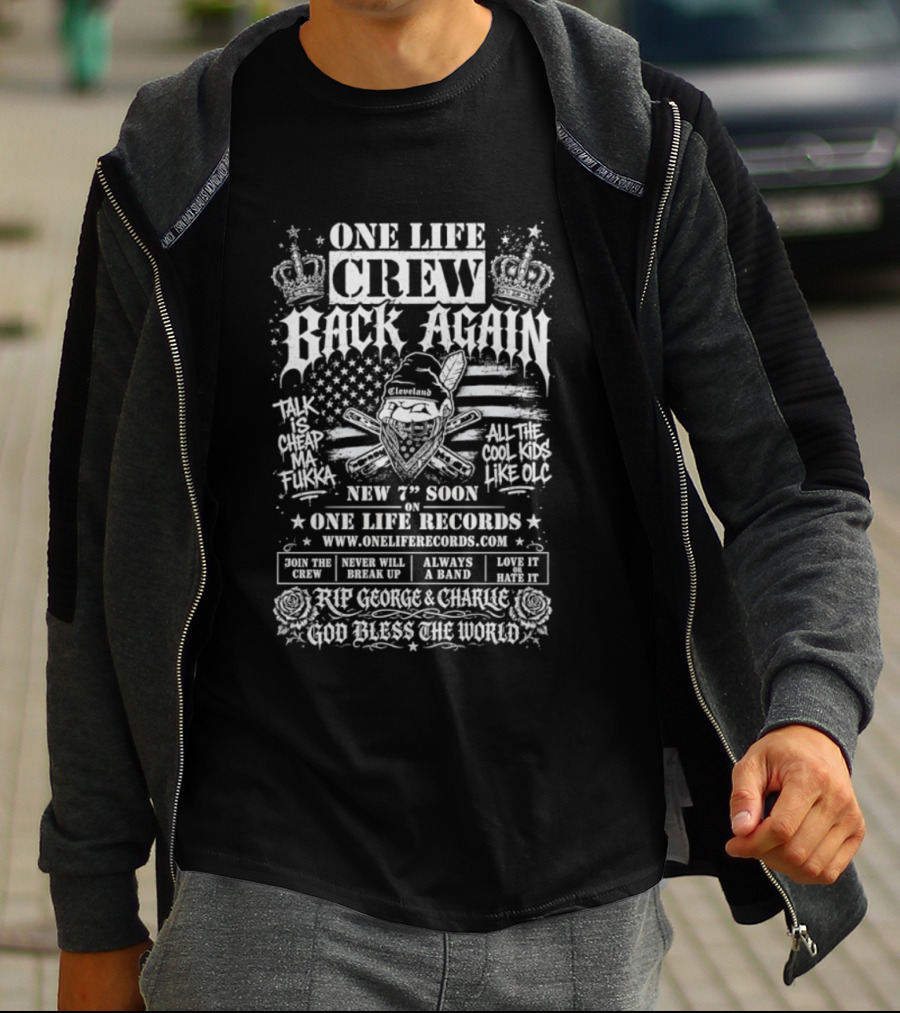 One Life Crew Back Again New 7 Inch 2009 One Life Records Hardcore Punk T-Shirt