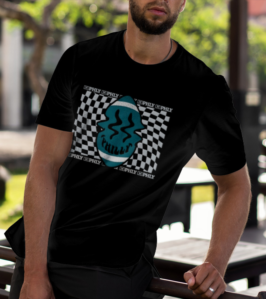 Philadelphia Eagles Philly Happy Ball Checkered NFL Fan T-Shirt