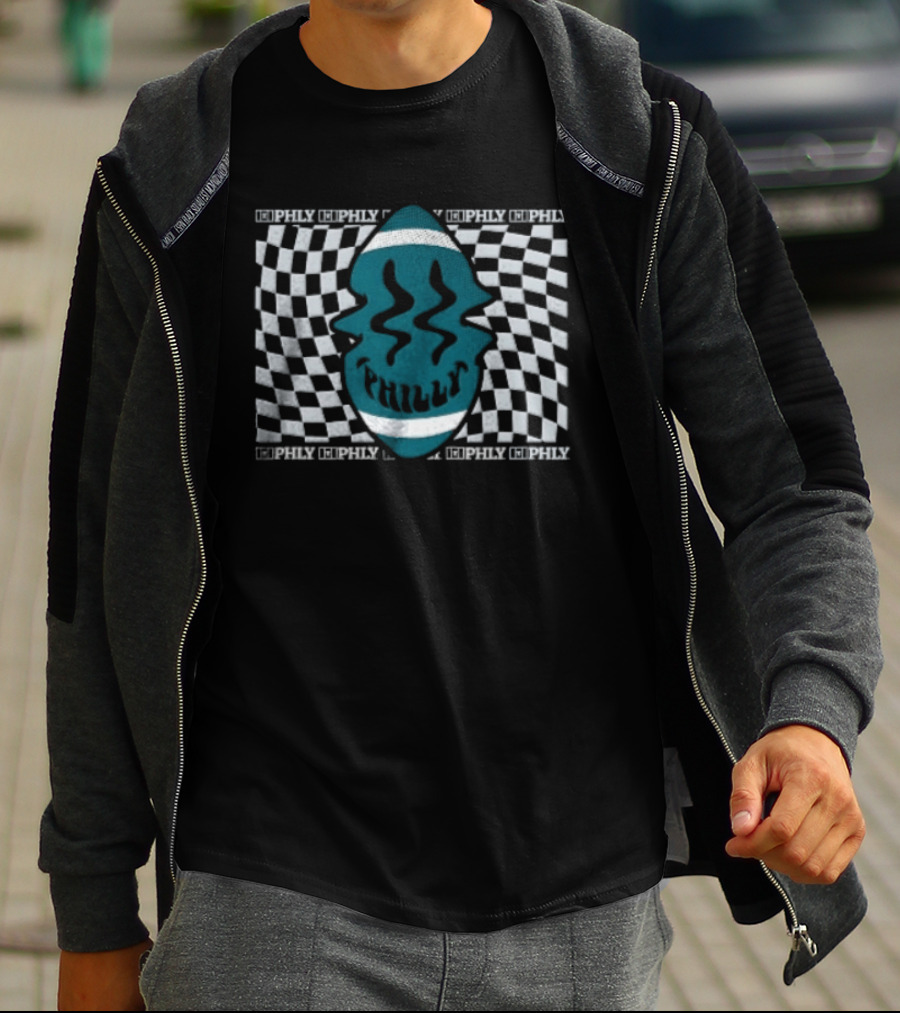 Philadelphia Eagles Philly Happy Ball Checkered NFL Fan T-Shirt