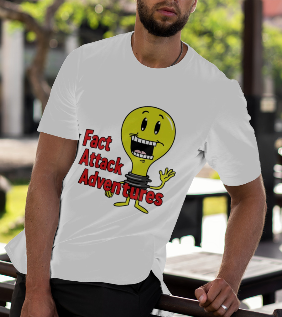Fact Attack Adventures Smiling Light Bulb T-Shirt