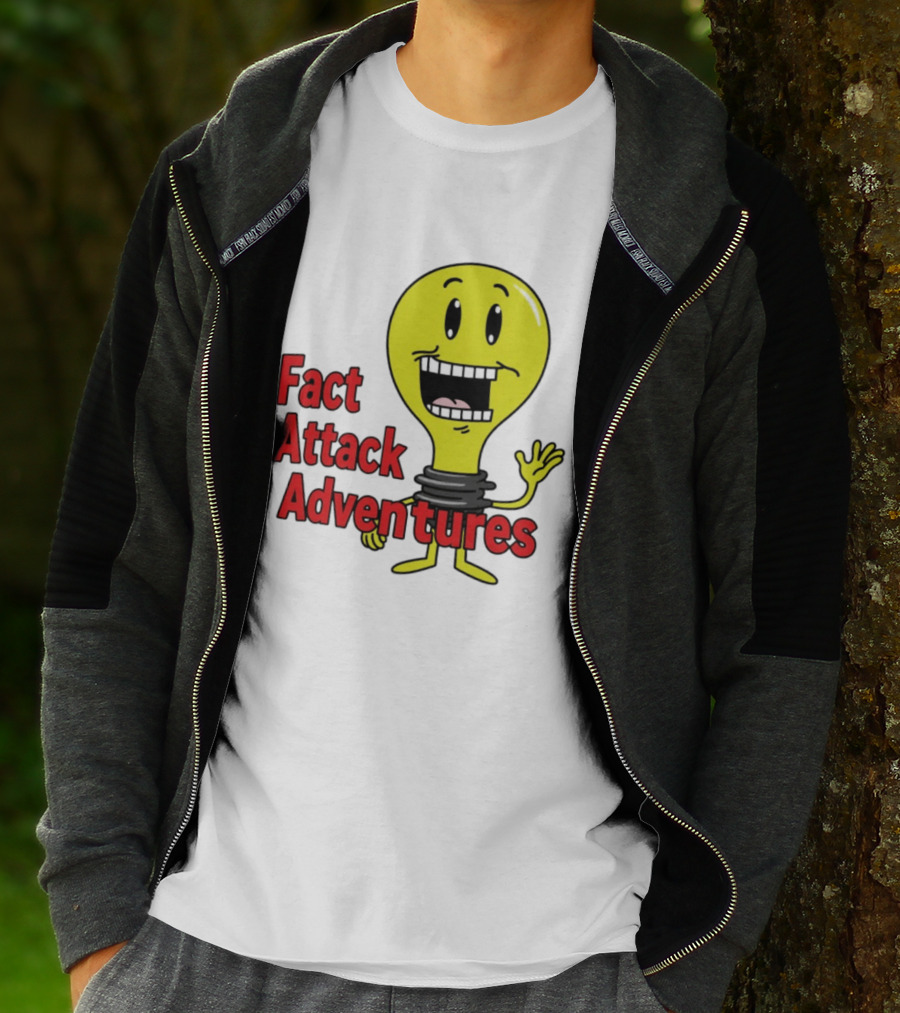 Fact Attack Adventures Smiling Light Bulb T-Shirt