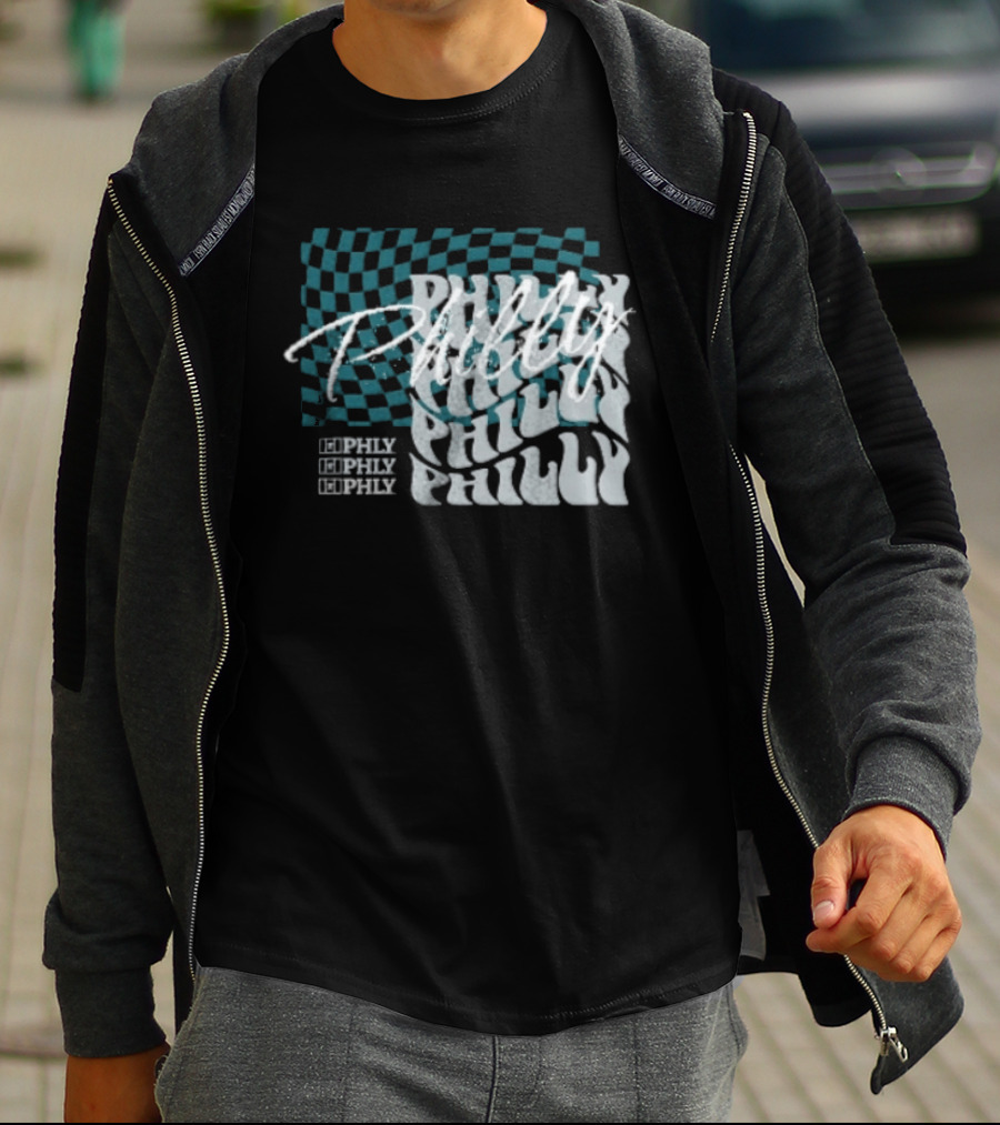 Philly Checkered Repeat Philadelphia Eagles Philly Philly T-Shirt