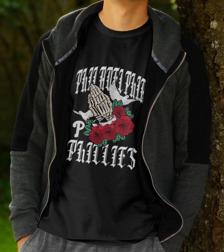 Philadelphia Phillies Gothic Bloom Halloween 2026 T-Shirt