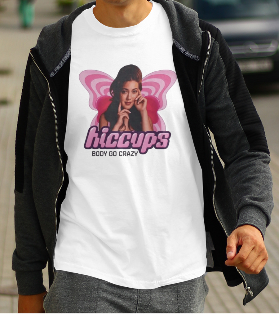 Hiccups Body Go Crazy Pink Butterfly Wings T-Shirt