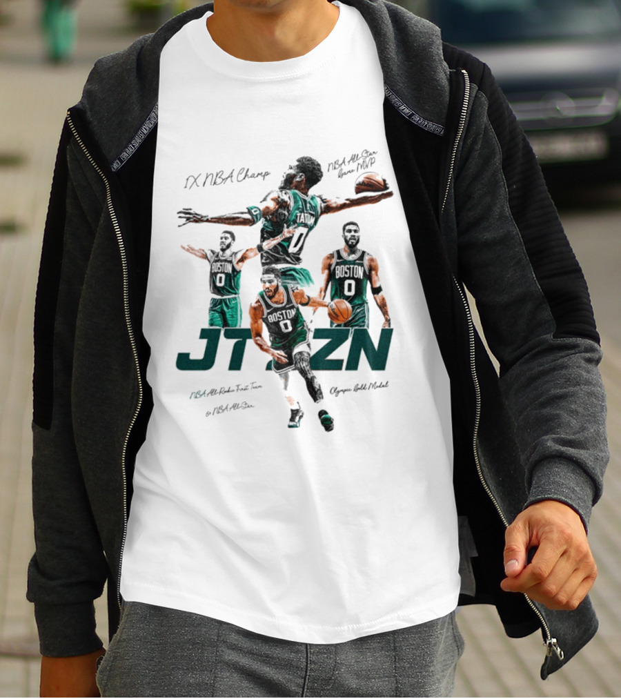 Jayson Tatum Boston Celtics JT SZN NBA Champ All Star Game MVP NBA First Team Oregon Gold Medal T-Shirt