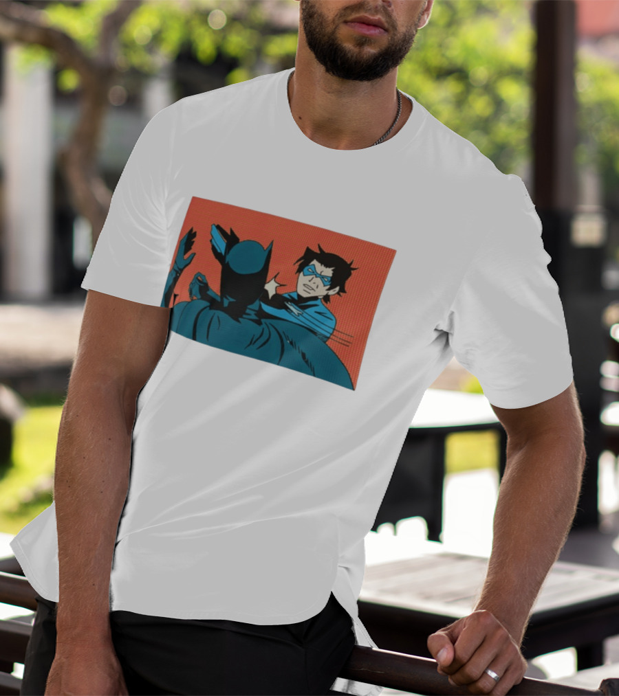 Nightwing Slaps Batman Dick Grayson Meme Comic Panel T-Shirt