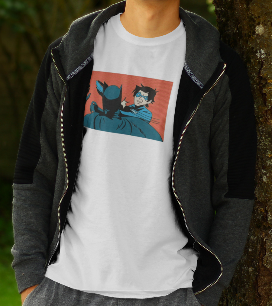 Nightwing Slaps Batman Dick Grayson Meme Comic Panel T-Shirt
