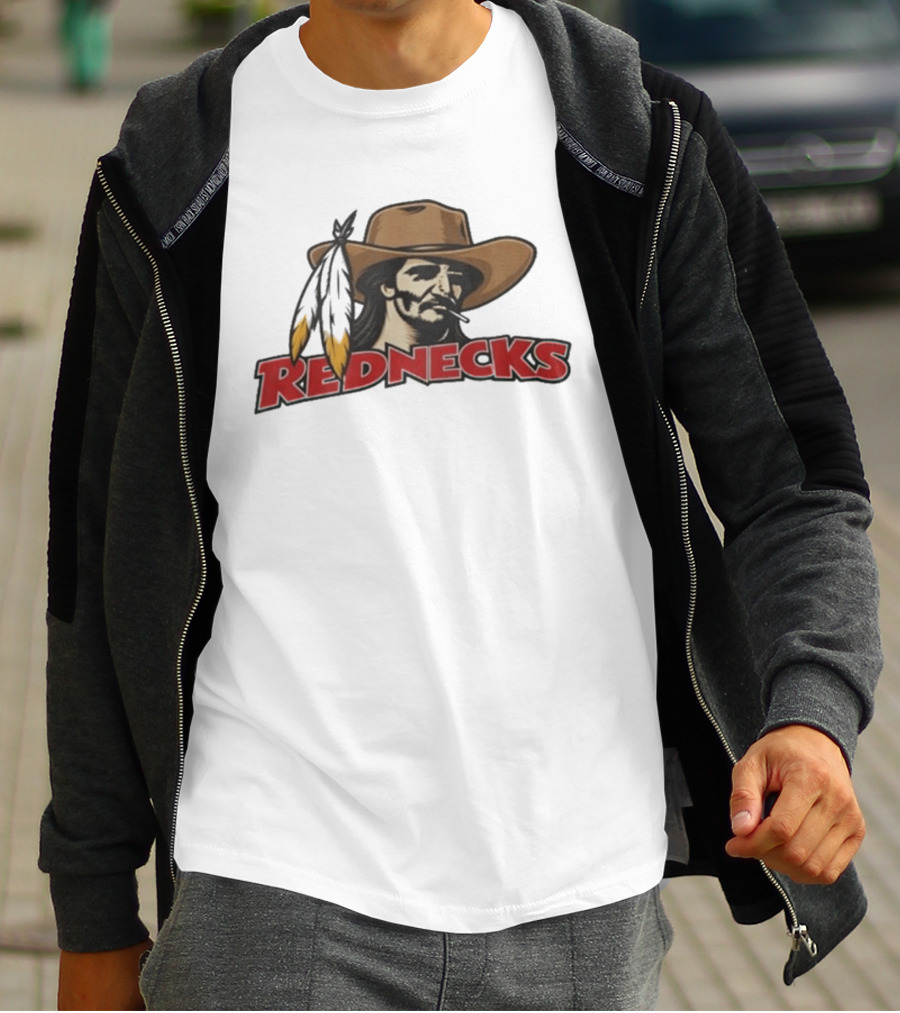 Rednecks Cowboy Icon With Feathered Hat T-Shirt