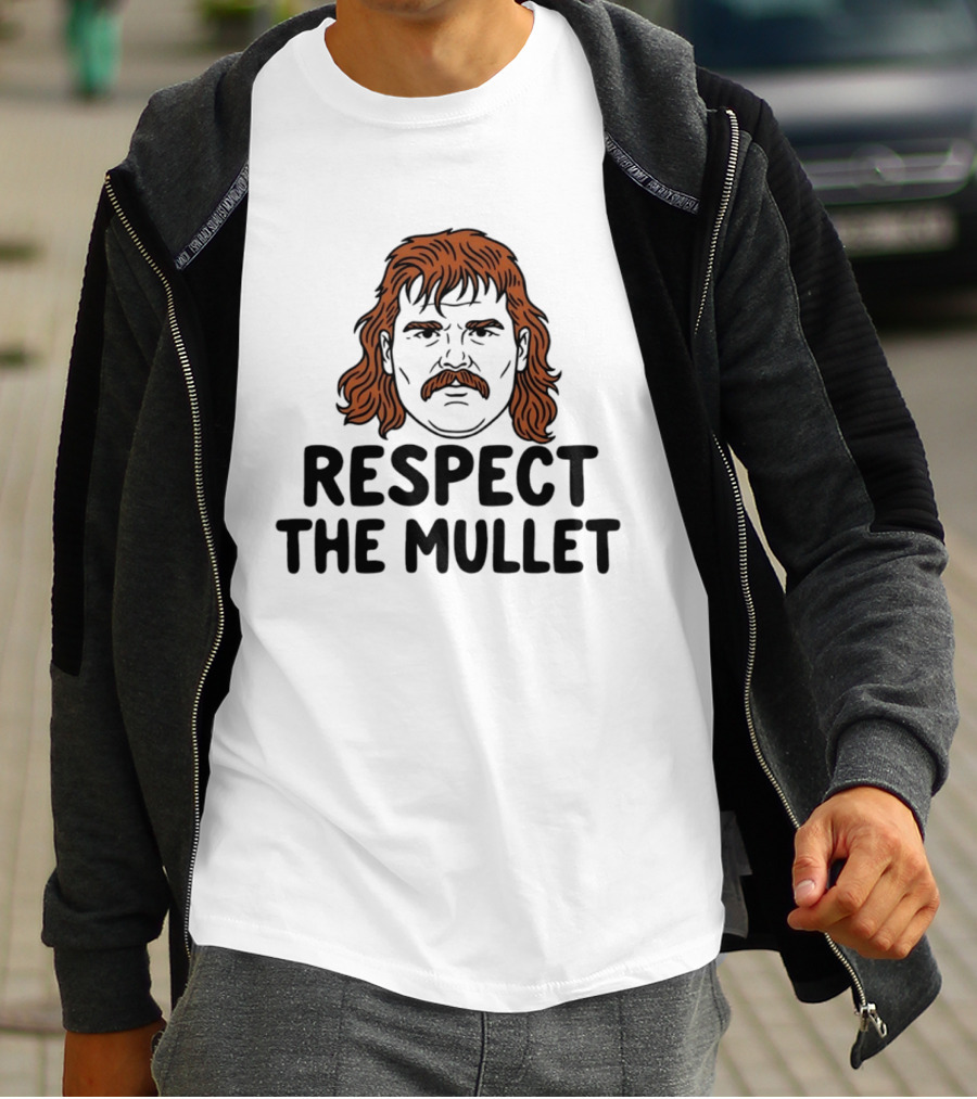 Respect The Mullet Retro Iconic Hairstyle T-Shirt