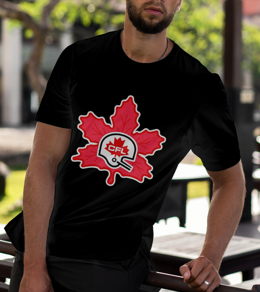 CFL Canadian Football Leaf Helmet T-Shirt