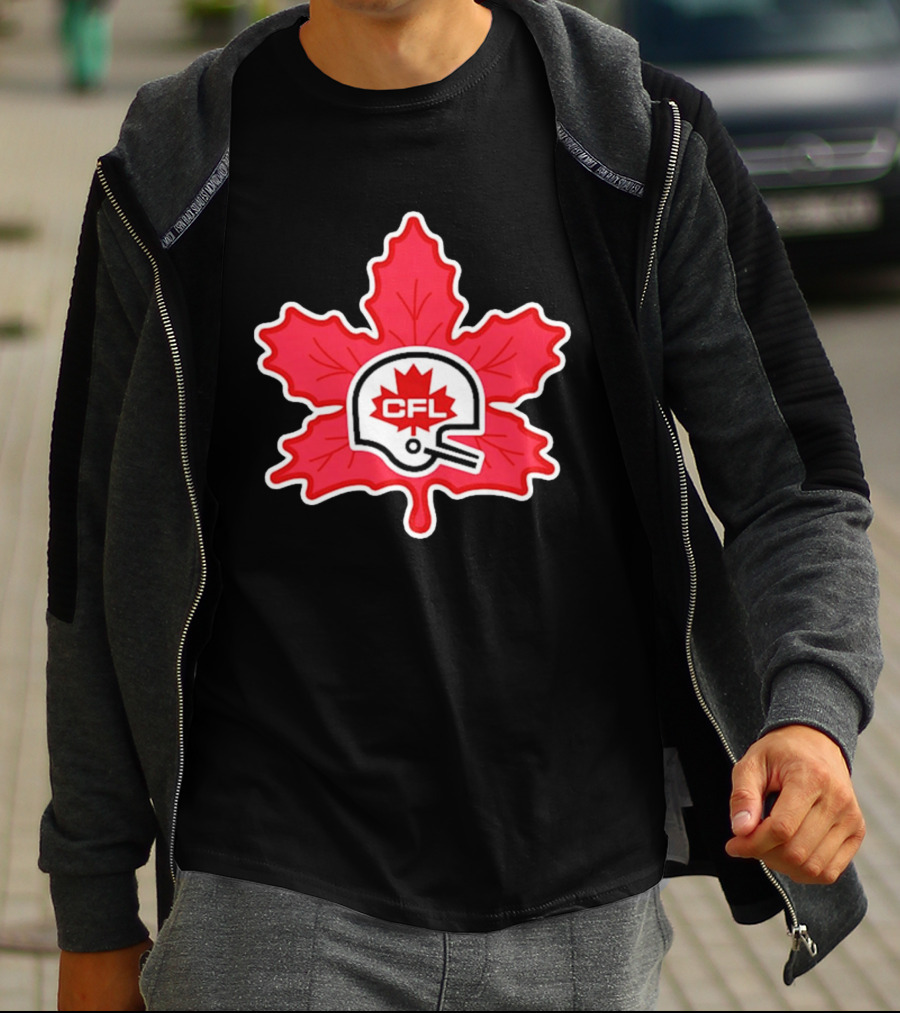 CFL Canadian Football Leaf Helmet T-Shirt