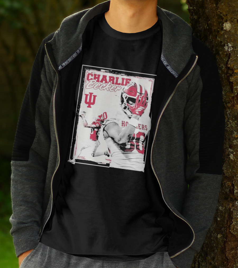 Charlie Becker Indiana Hoosiers Football Student Athlete #80 T-Shirt