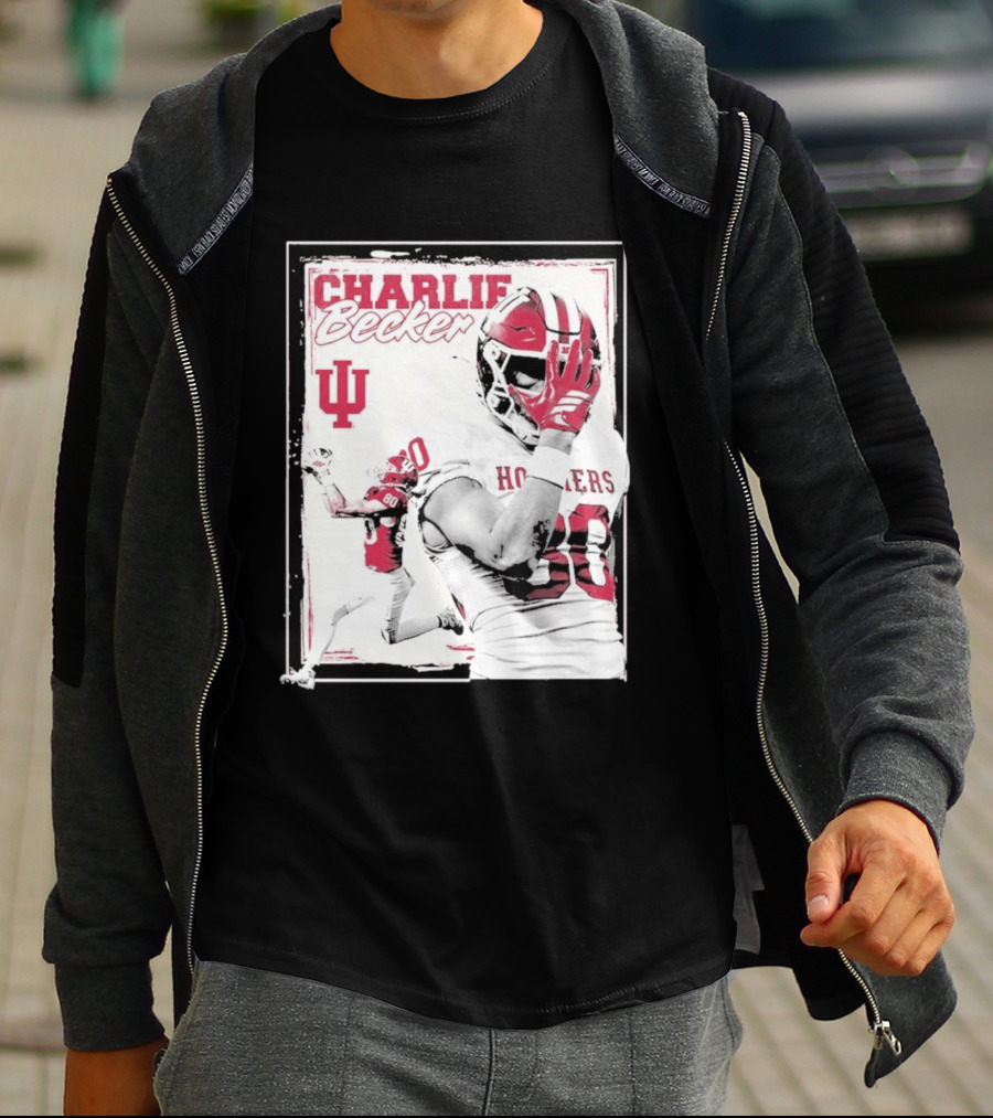 Charlie Becker Indiana Hoosiers Football Student Athlete #80 T-Shirt
