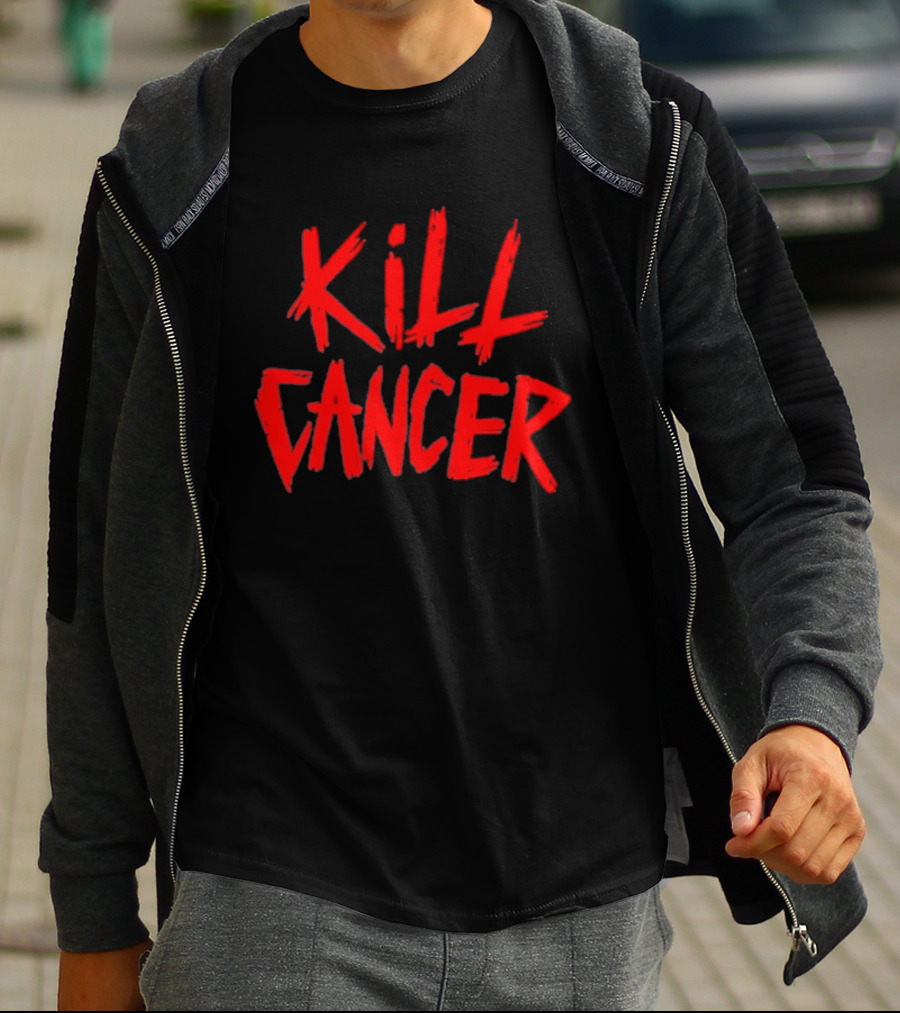 Kill Cancer Bold Red Text Awareness T-Shirt