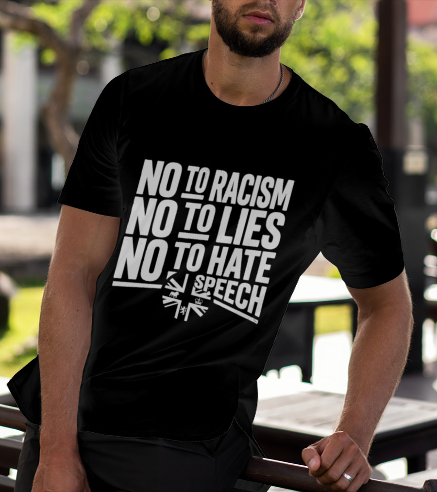 No To Racism No To Lies No To Hate Speech T-Shirt