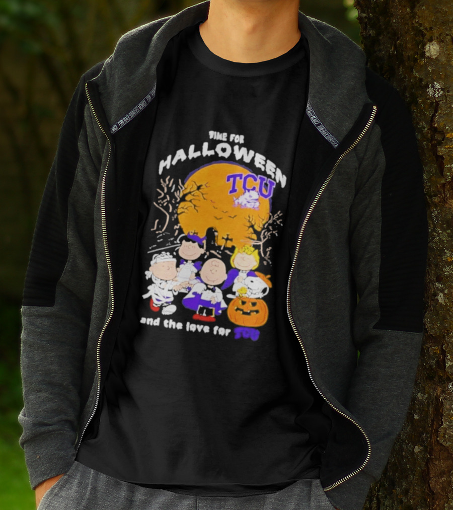 TCU Horned Frogs Halloween Snoopy Peanuts Time For The Love 2026 T-Shirt