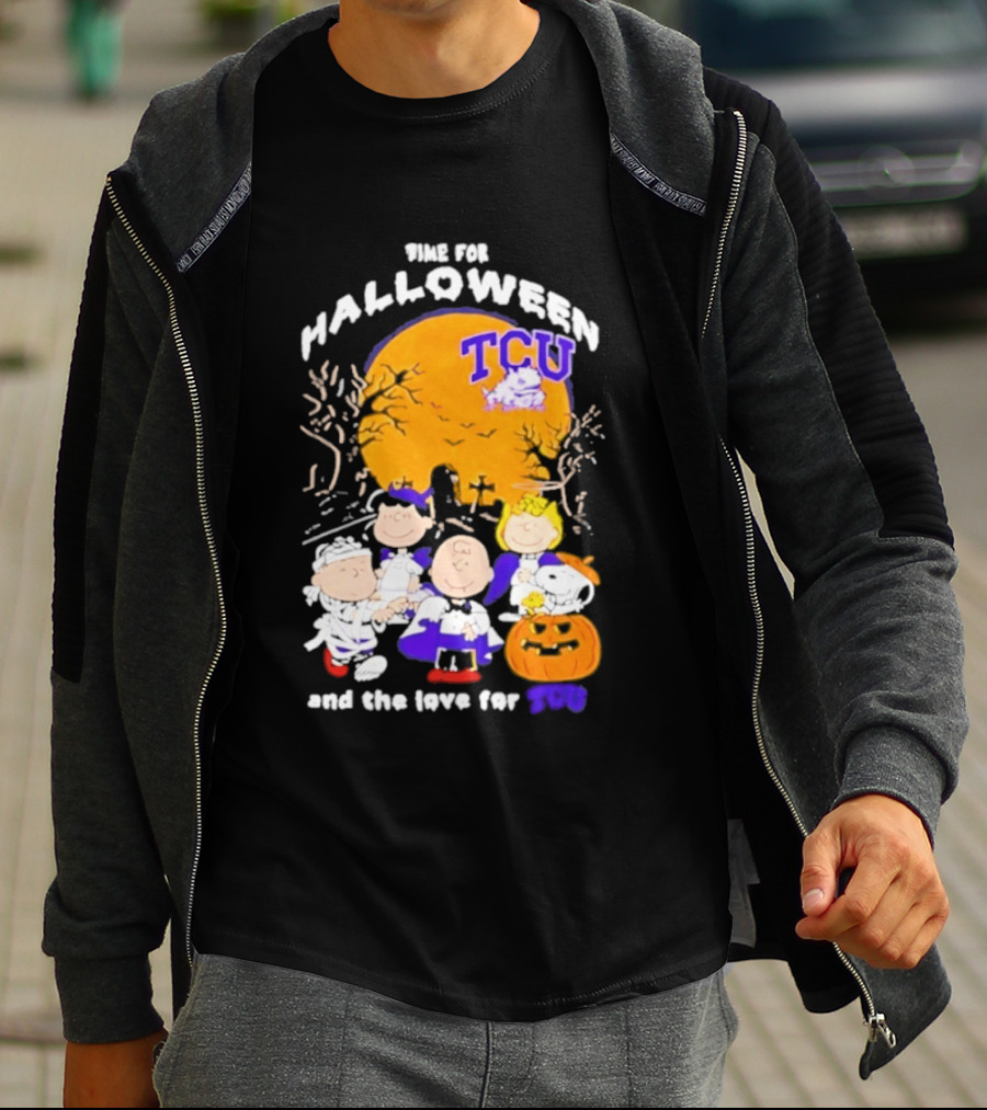 TCU Horned Frogs Halloween Snoopy Peanuts Time For The Love 2026 T-Shirt