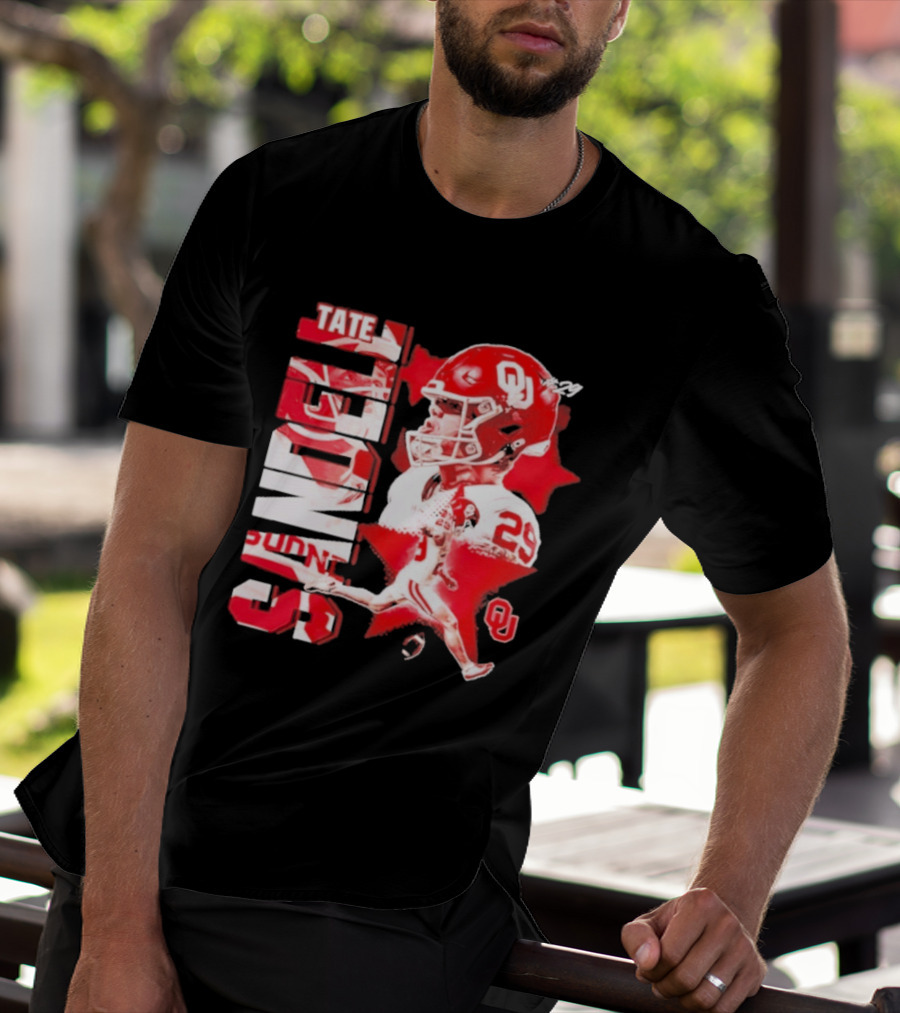 Tate Sandell 29 Oklahoma Sooners Football OU T-Shirt