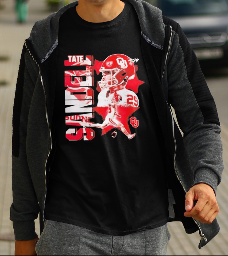 Tate Sandell 29 Oklahoma Sooners Football OU T-Shirt