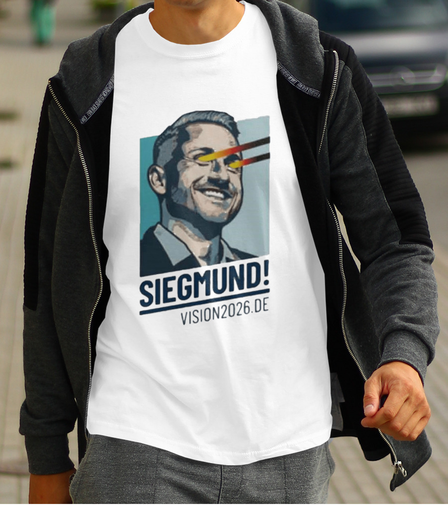 Siegmund Vision2026 DE German Flag Laser Eyes T-Shirt