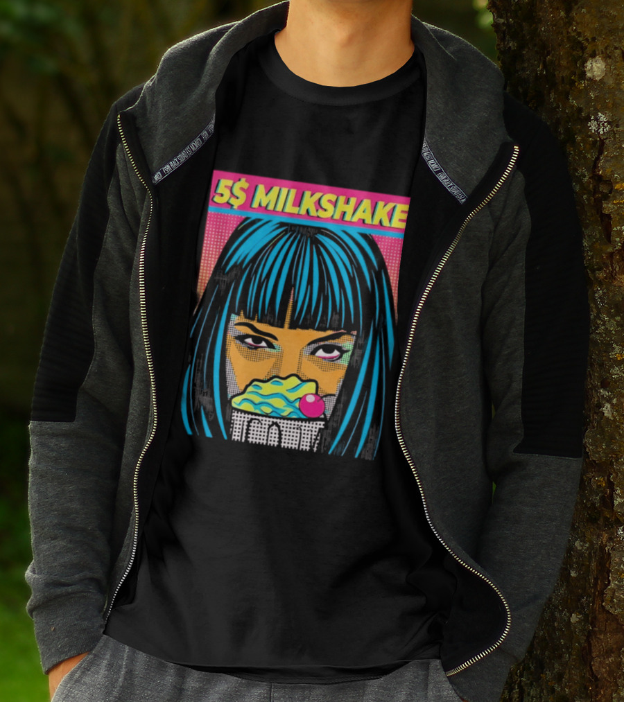 5 Dollar Milkshake Pulp Fiction 5$ Milkshake Retro Comic T-Shirt