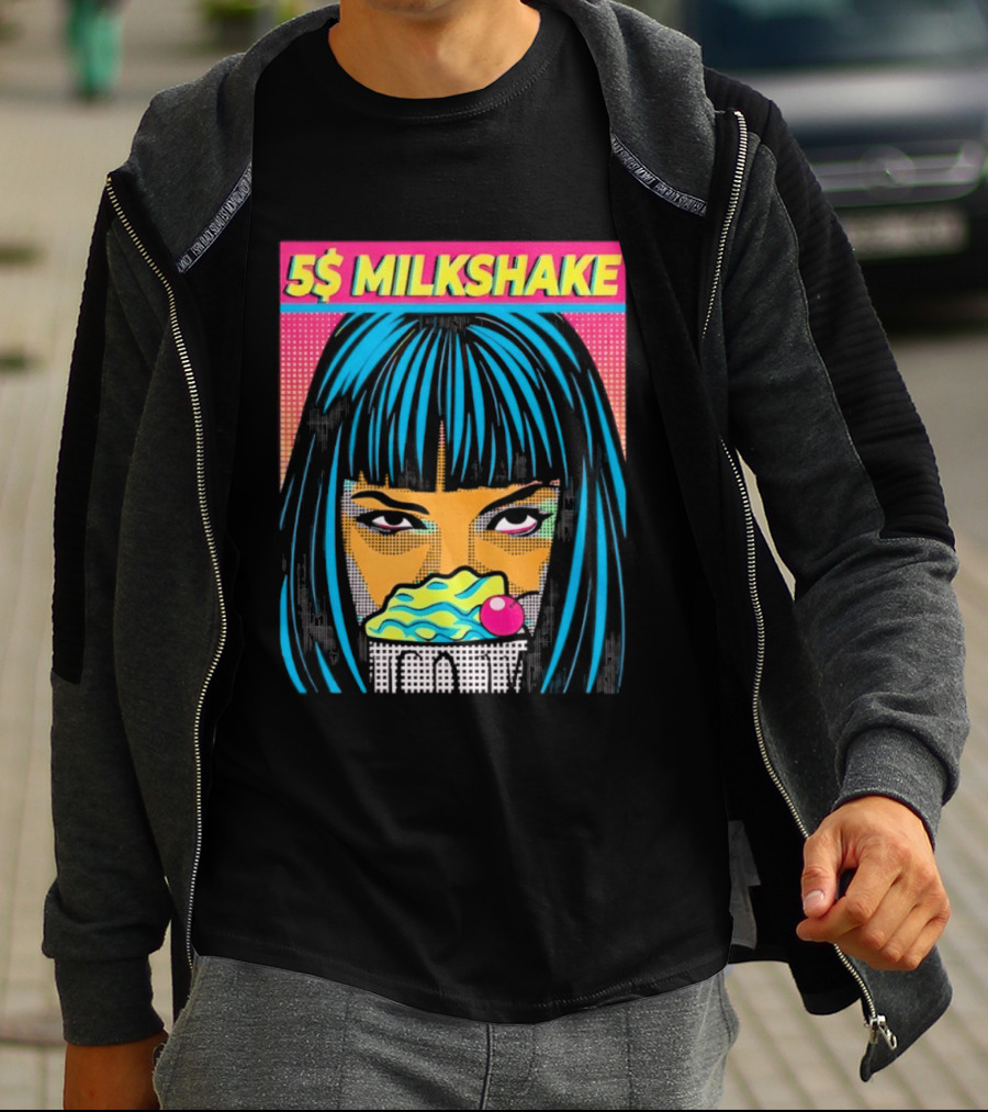 5 Dollar Milkshake Pulp Fiction 5$ Milkshake Retro Comic T-Shirt