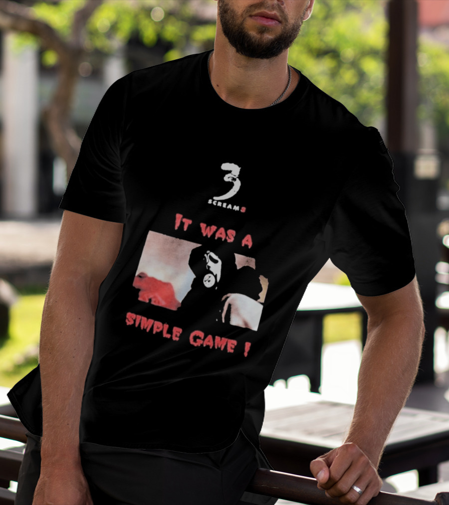 2026 Scream 3 It Was A Simple Game Retro Horror Movie Scene T-Shirt