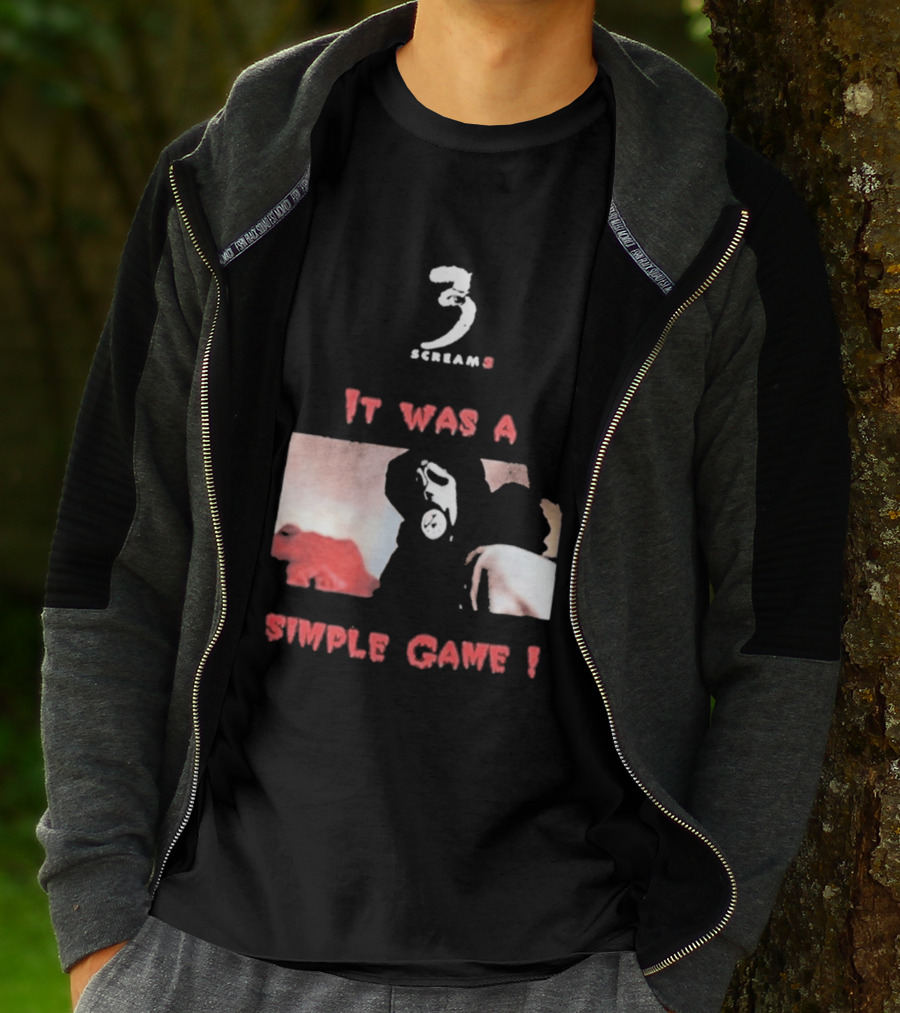 2026 Scream 3 It Was A Simple Game Retro Horror Movie Scene T-Shirt
