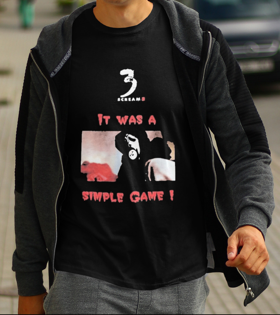 2026 Scream 3 It Was A Simple Game Retro Horror Movie Scene T-Shirt