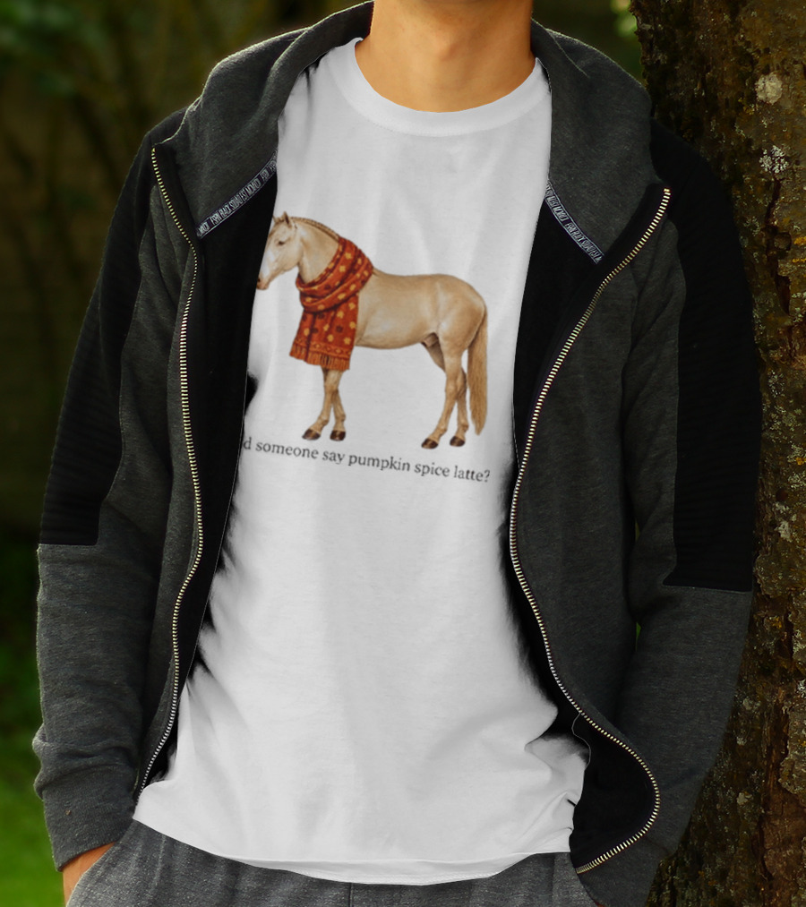 Pumpkin Spice Horse Funny Fall Scarf T-Shirt