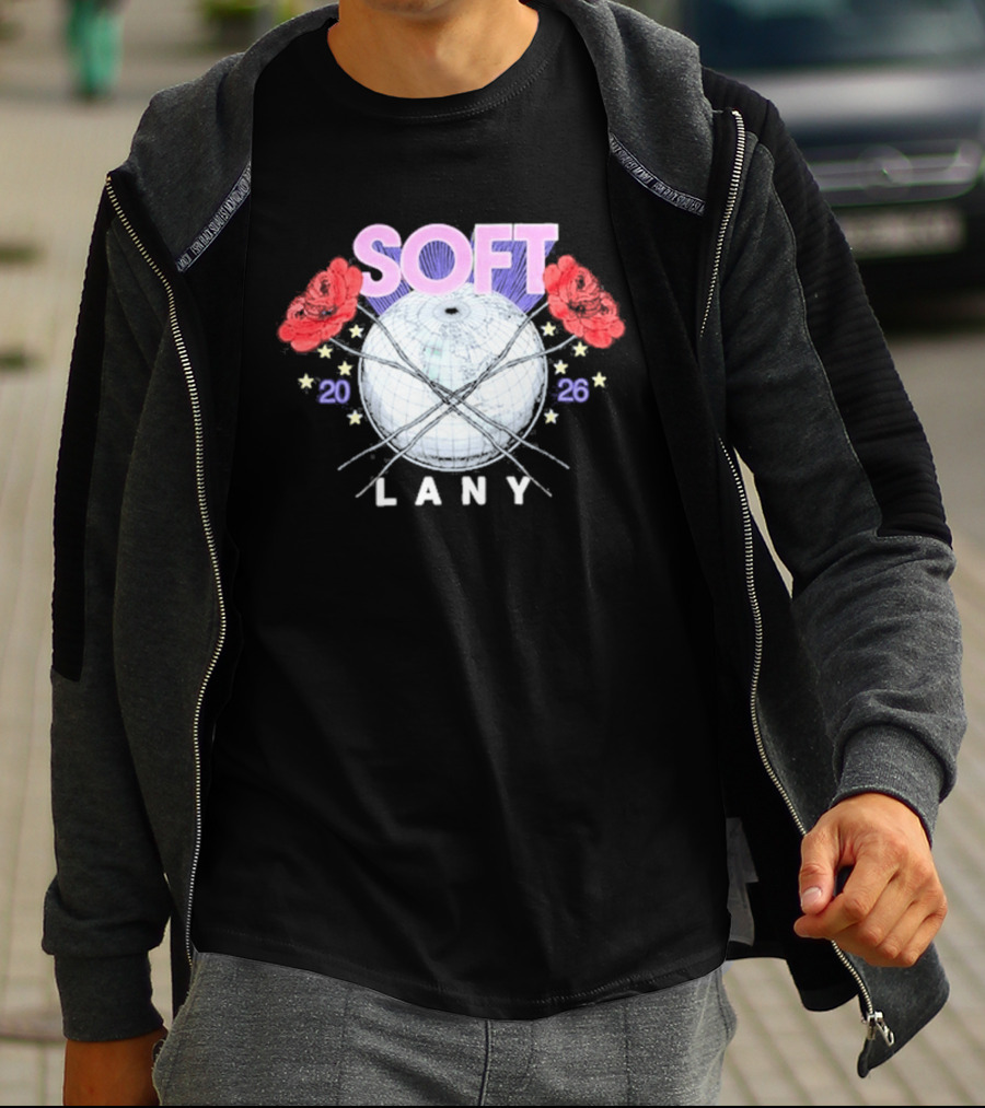 LANY Soft World Tour 2026 Glowing Globe And Red Roses T-Shirt