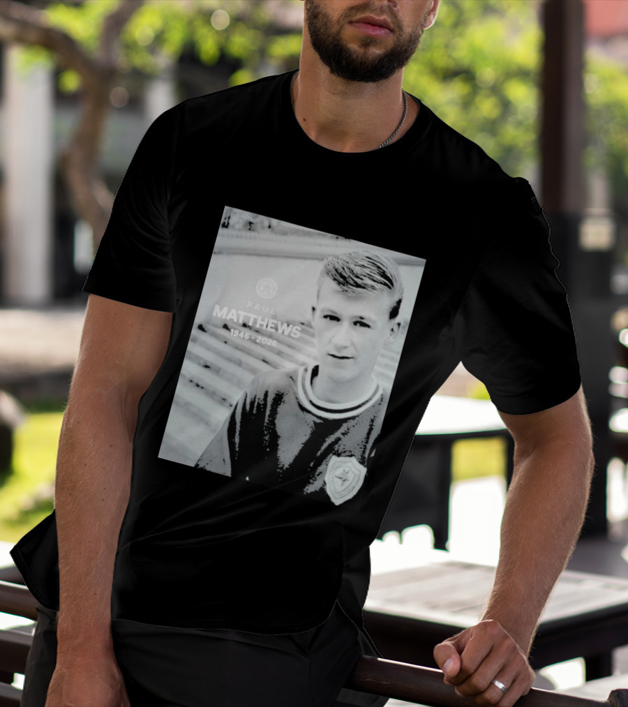Paul Matthews 1946 2026 Memoriam Soccer Emblem Rugby T-Shirt
