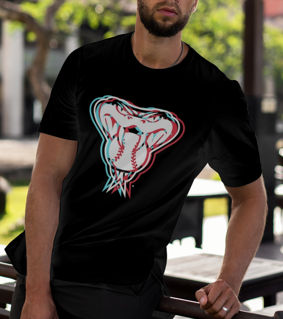 Arizona Diamondbacks Glitch Snake MLB 2026 Season T-Shirt