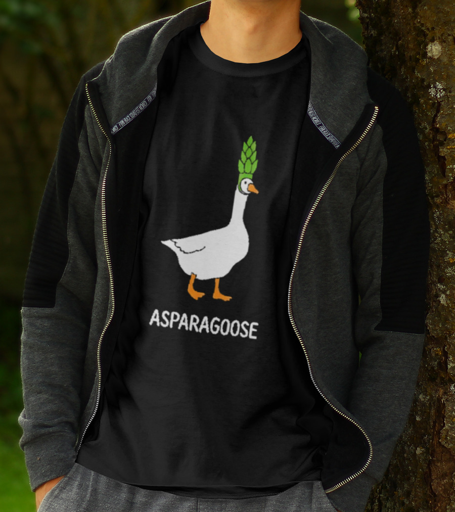 Asparagoose Goose Asparagus Head T-Shirt