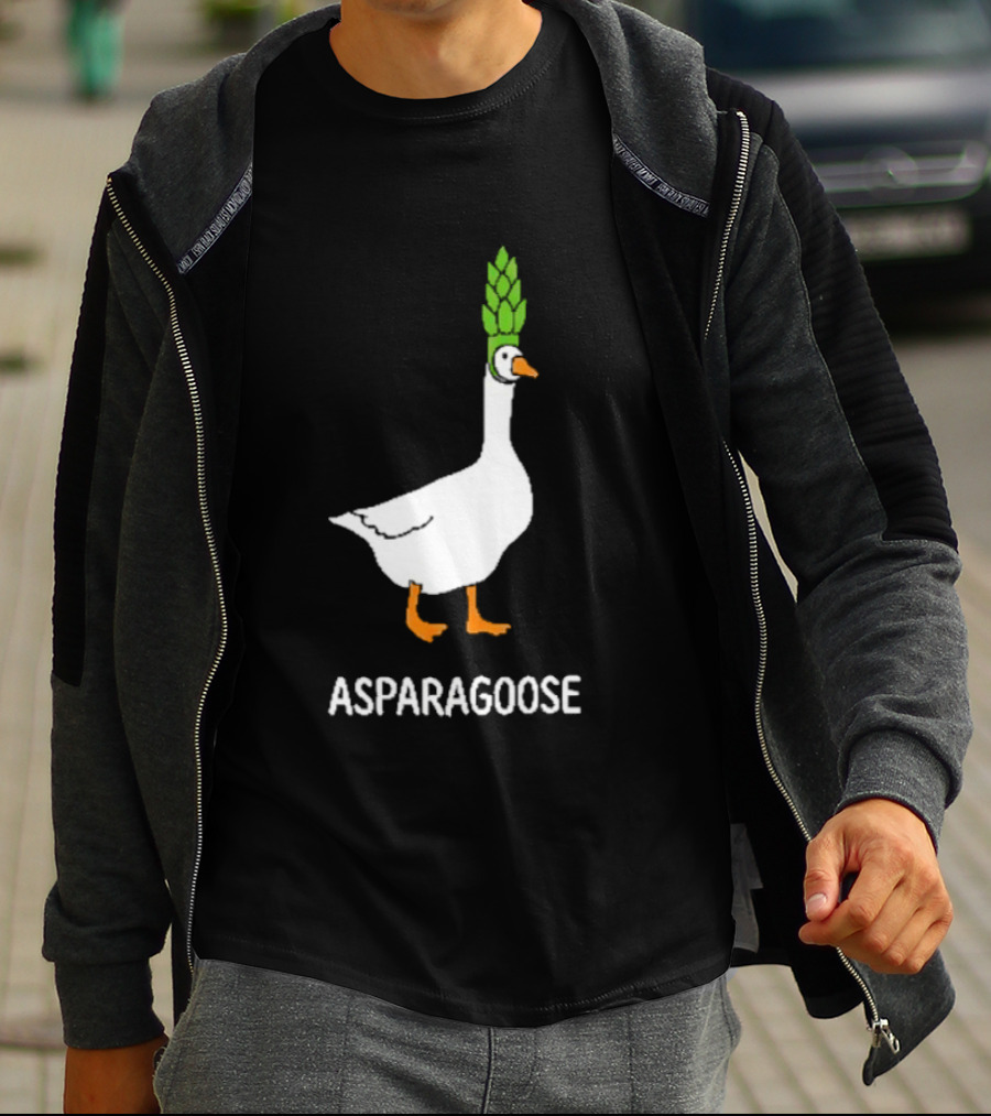 Asparagoose Goose Asparagus Head T-Shirt