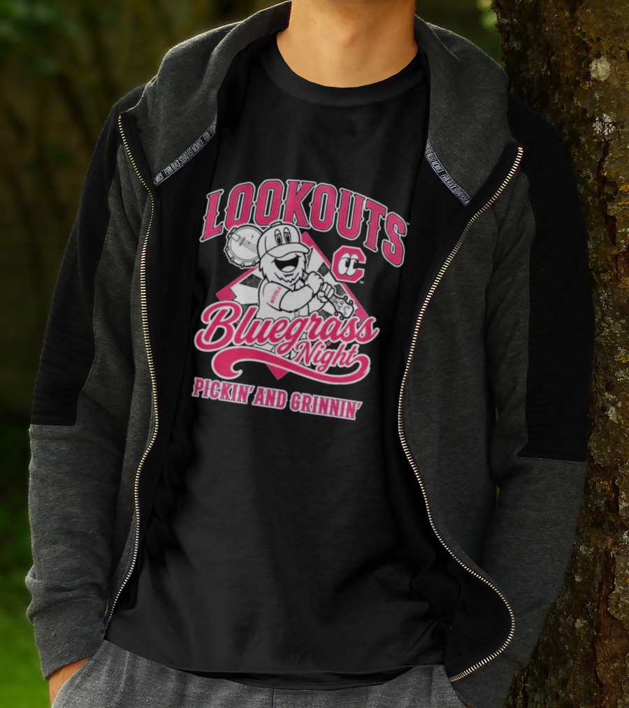 Lookouts Bluegrass Night Pickin' And Grinnin' Chattanooga Baseball C T-Shirt